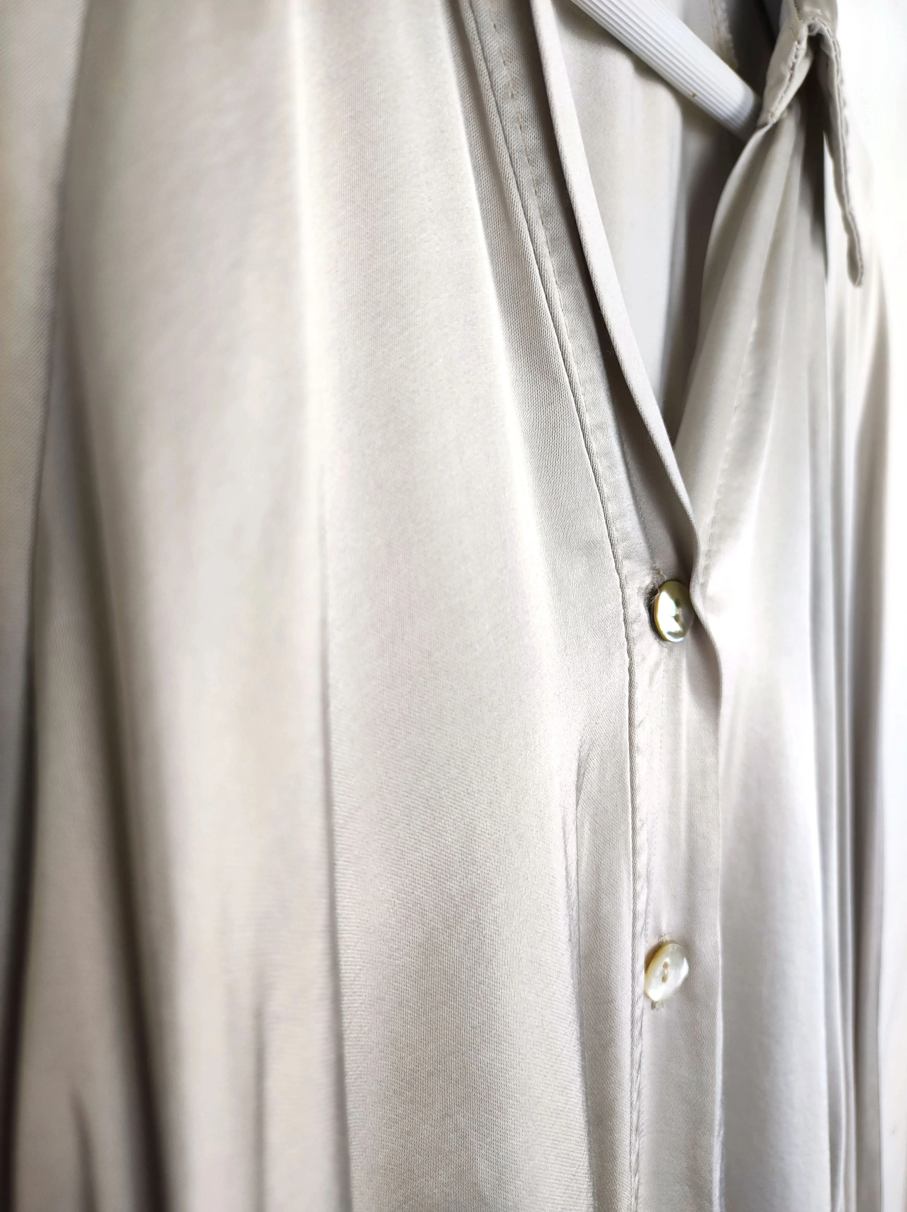 BLUSE SATIN SILVER SHINY ONE SIZE