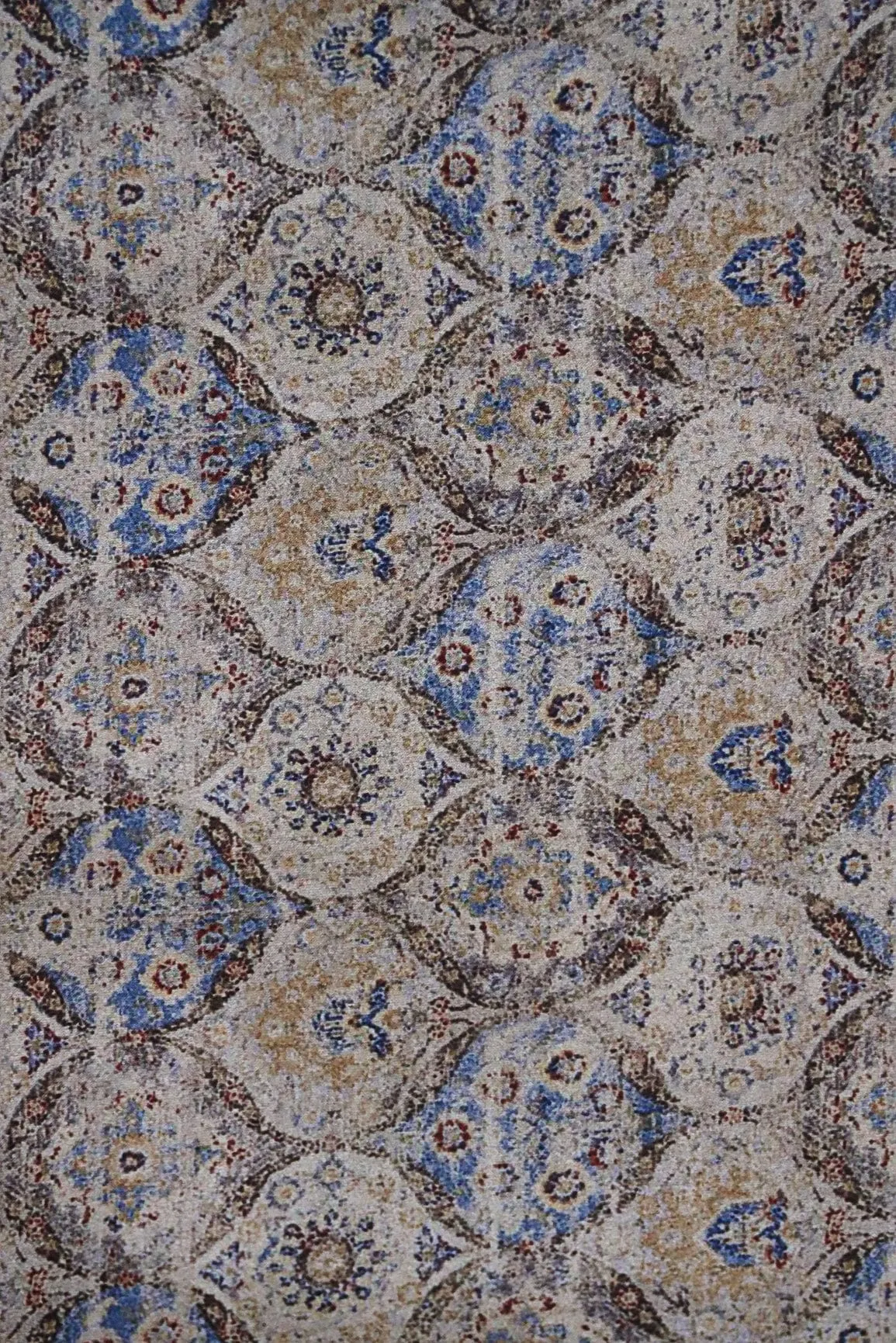 Brown Rusty Digital Print on Satin Fabric
