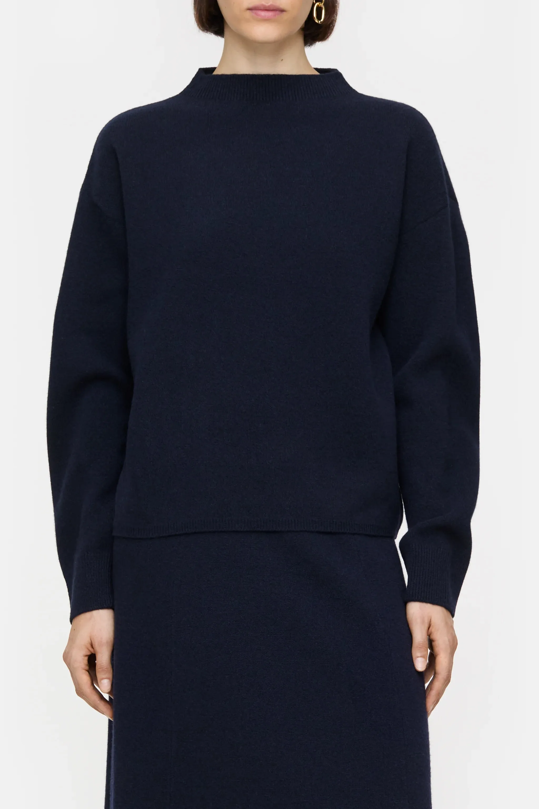CLOSED Wool Mix Double-Face Jumper- Dark Night