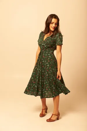 Fiorella Green Cherry Blossom Dress
