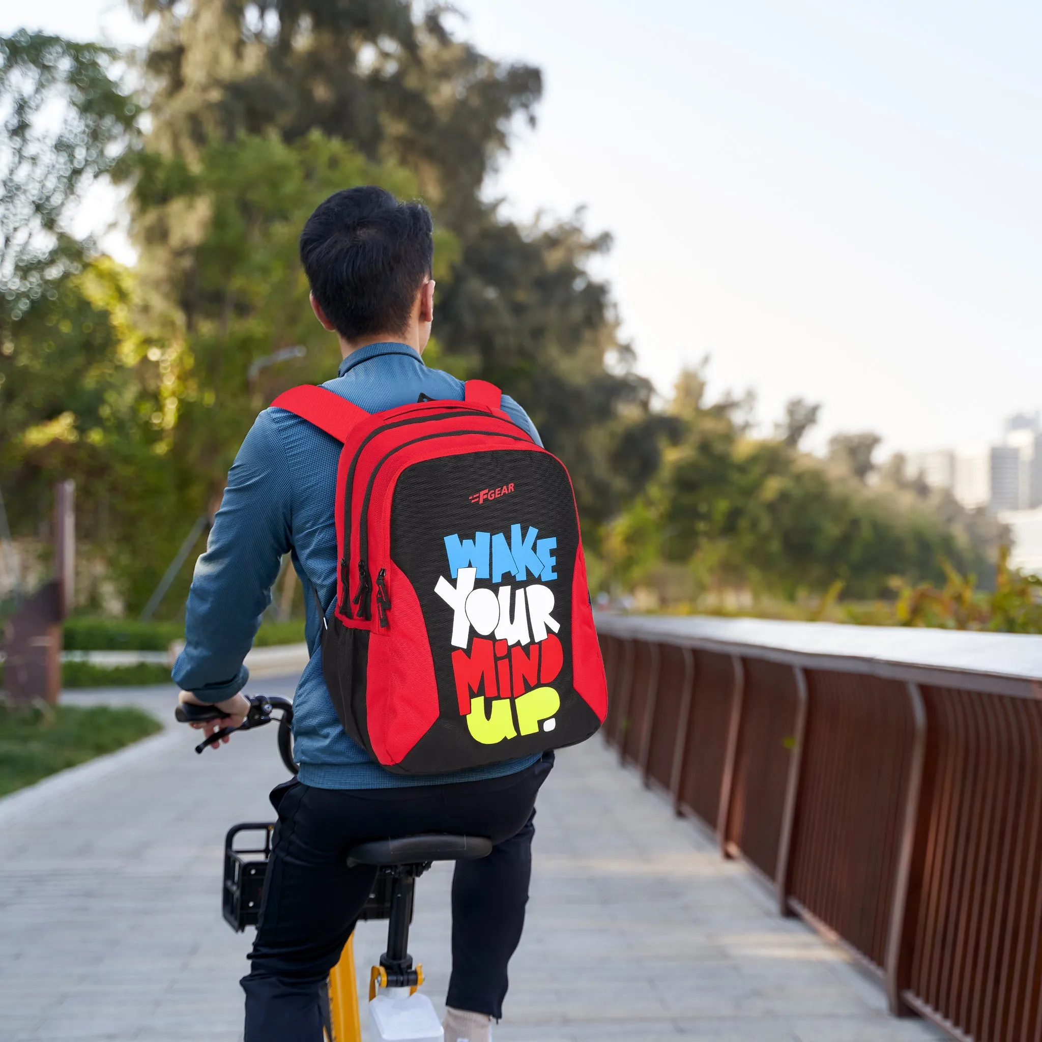 J7707 Diamond Black Red 36L Backpack