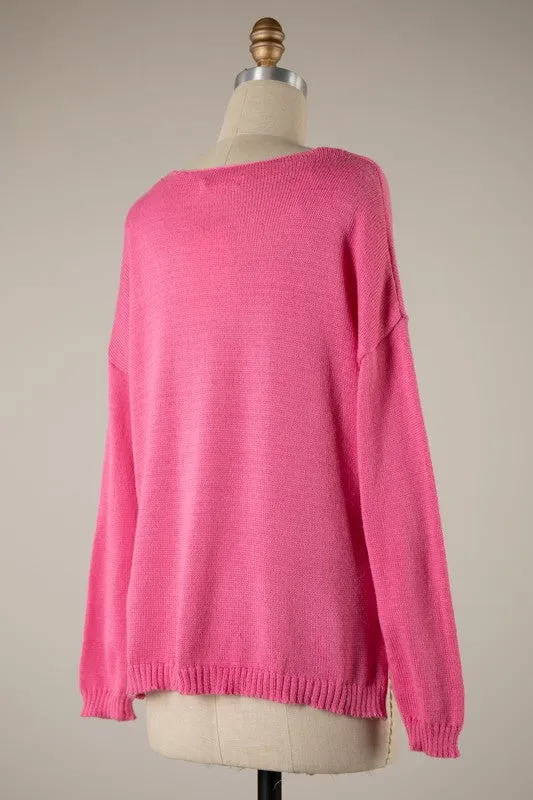 Pink Love Knit Sweater