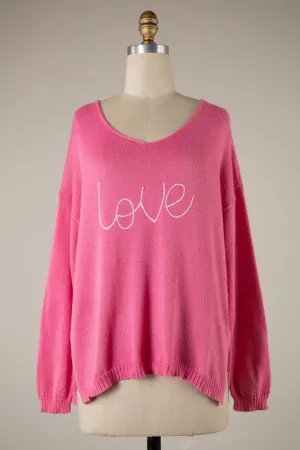 Pink Love Knit Sweater