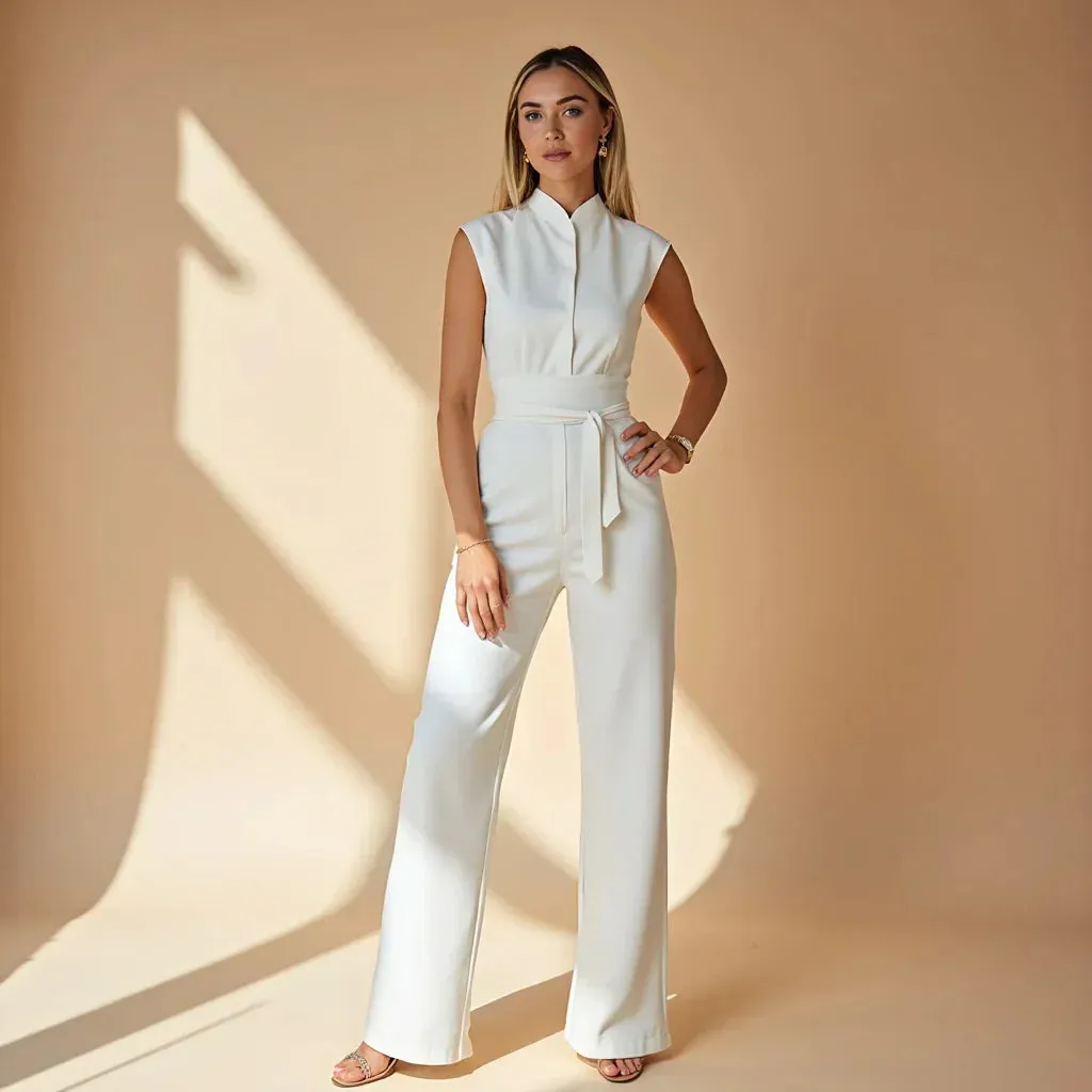 Soleia  Sleeveless Tailored Jumpsuit
