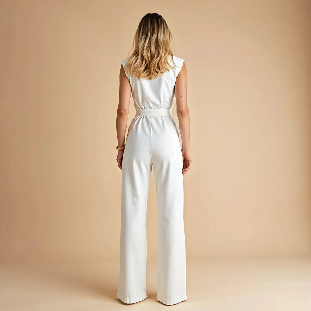 Soleia  Sleeveless Tailored Jumpsuit