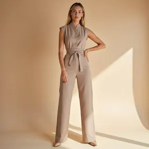 Soleia  Sleeveless Tailored Jumpsuit