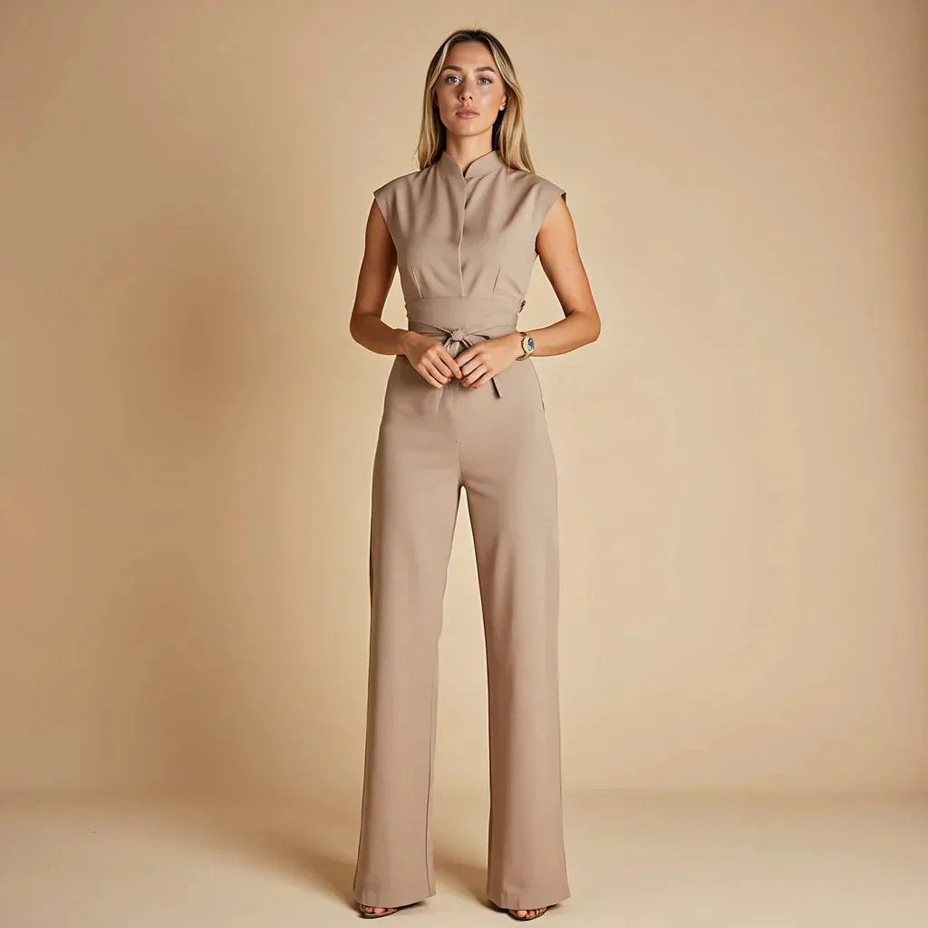 Soleia  Sleeveless Tailored Jumpsuit