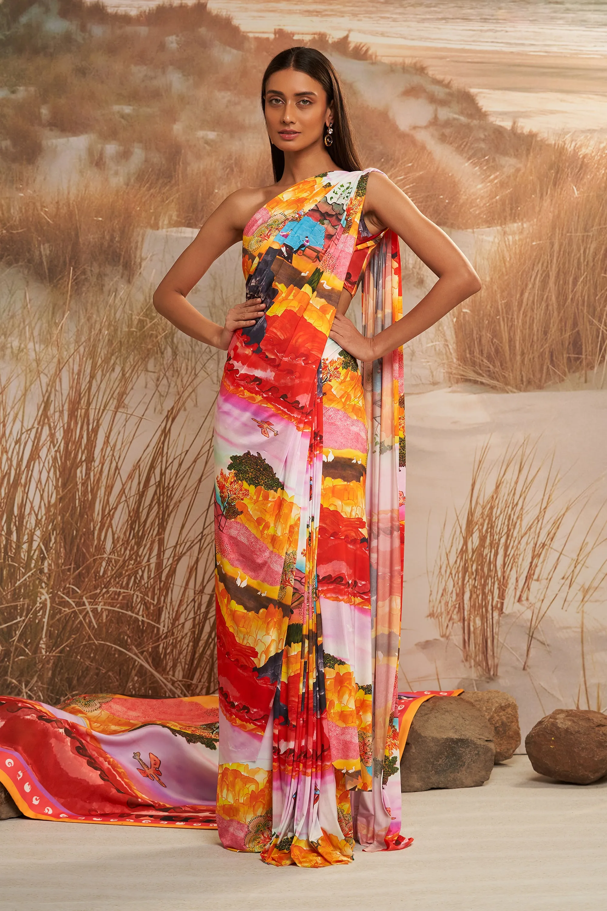 Solscape Ruched Tailored Sari