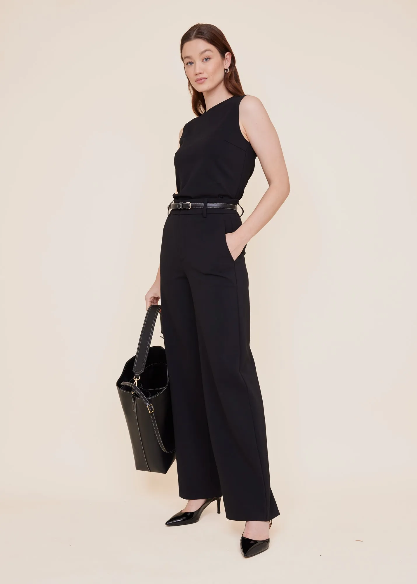 Tailored twill broek