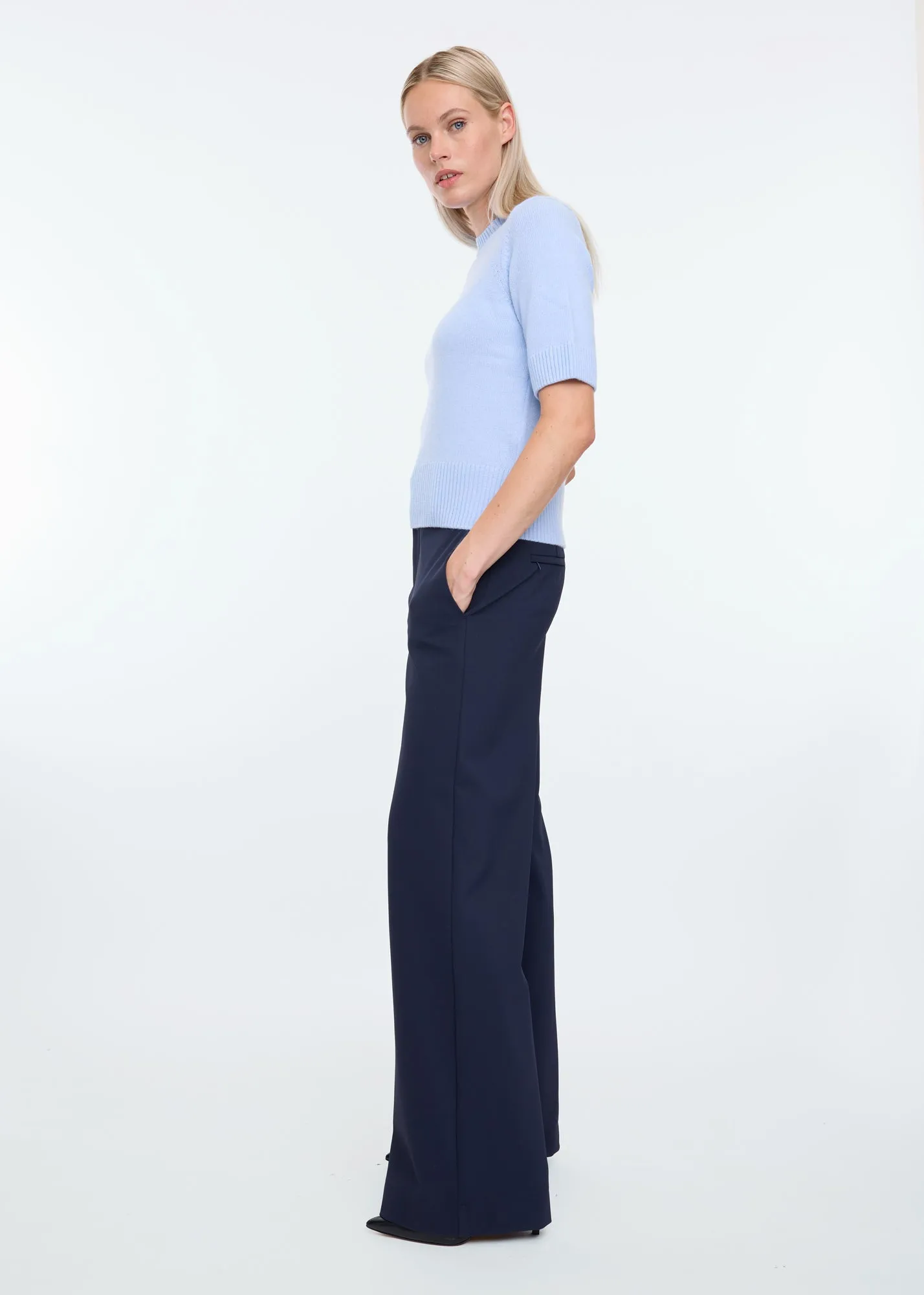 Tailored twill broek
