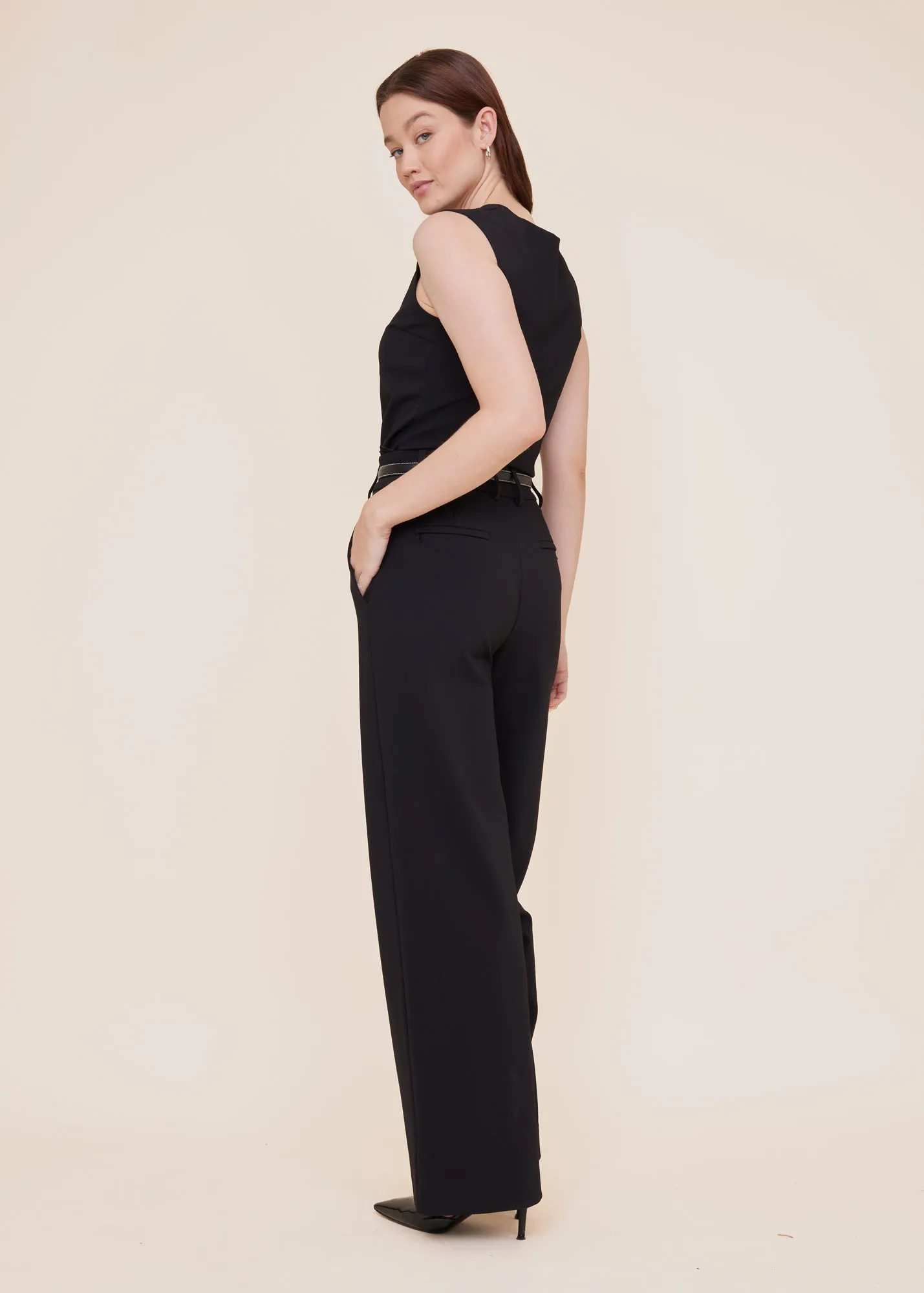Tailored twill broek