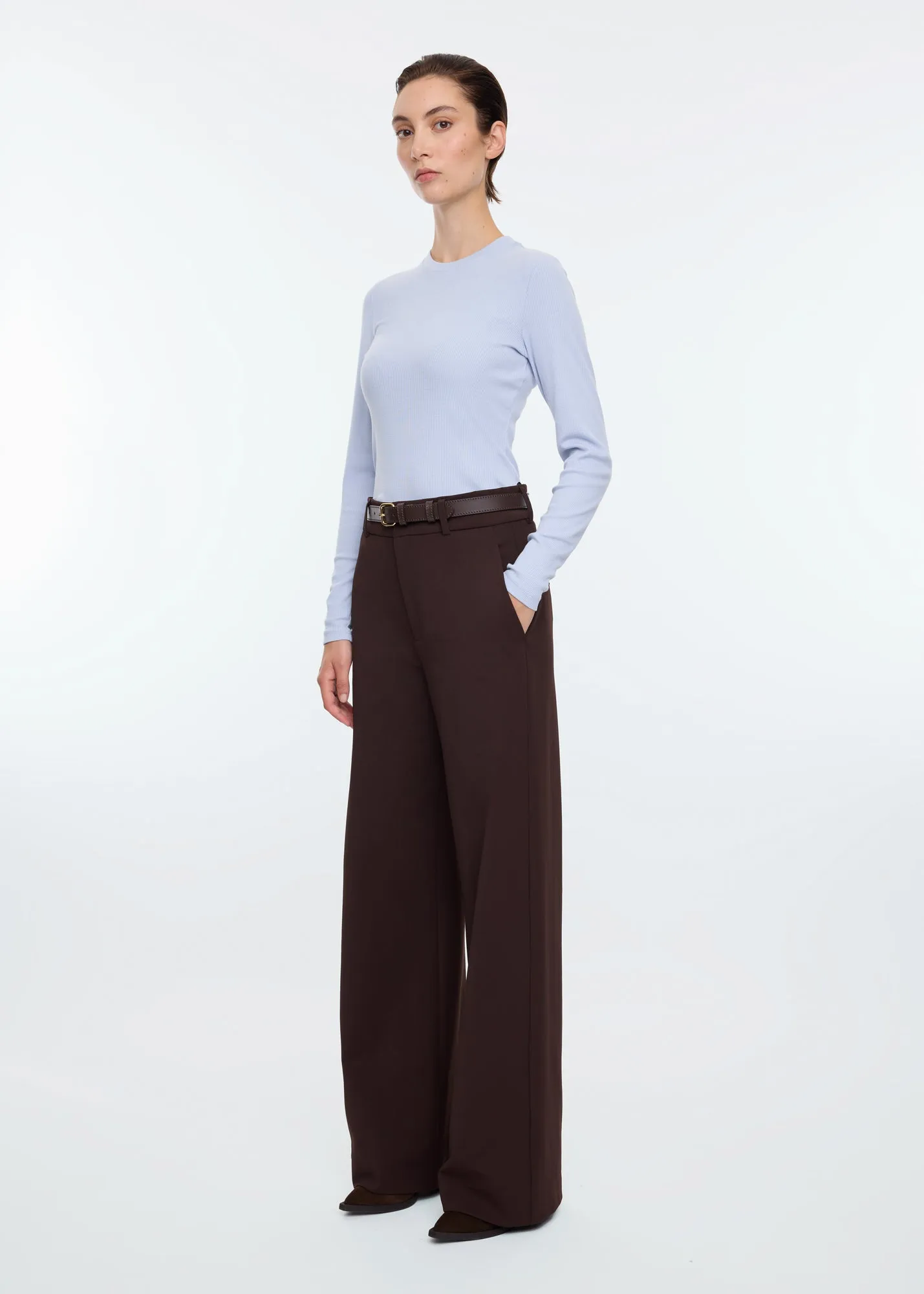Tailored twill broek