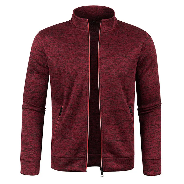 West Louis Men's Zipper Knit Long Sleeves Cashmere Sweater