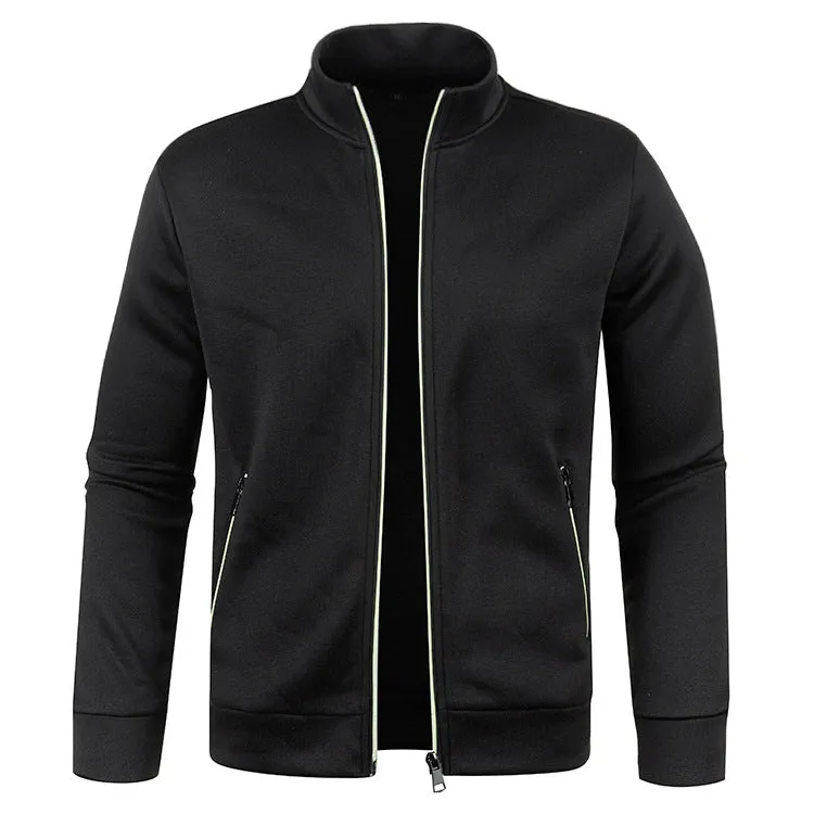 West Louis Men's Zipper Knit Long Sleeves Cashmere Sweater