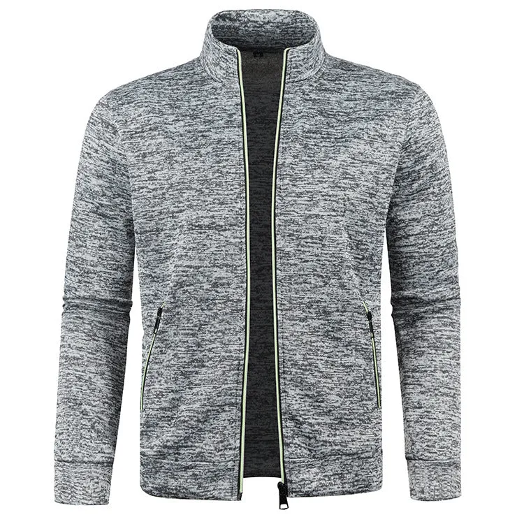 West Louis Men's Zipper Knit Long Sleeves Cashmere Sweater