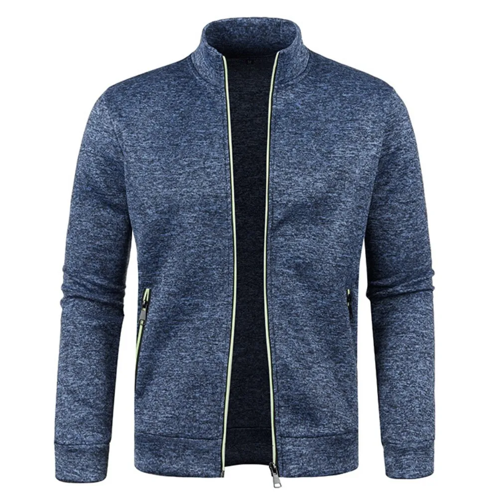 West Louis Men's Zipper Knit Long Sleeves Cashmere Sweater