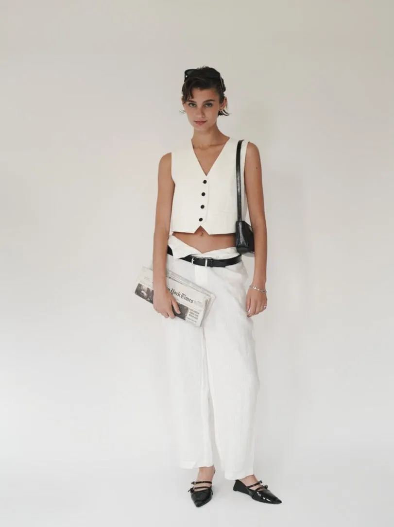 White Tailored Waistcoat